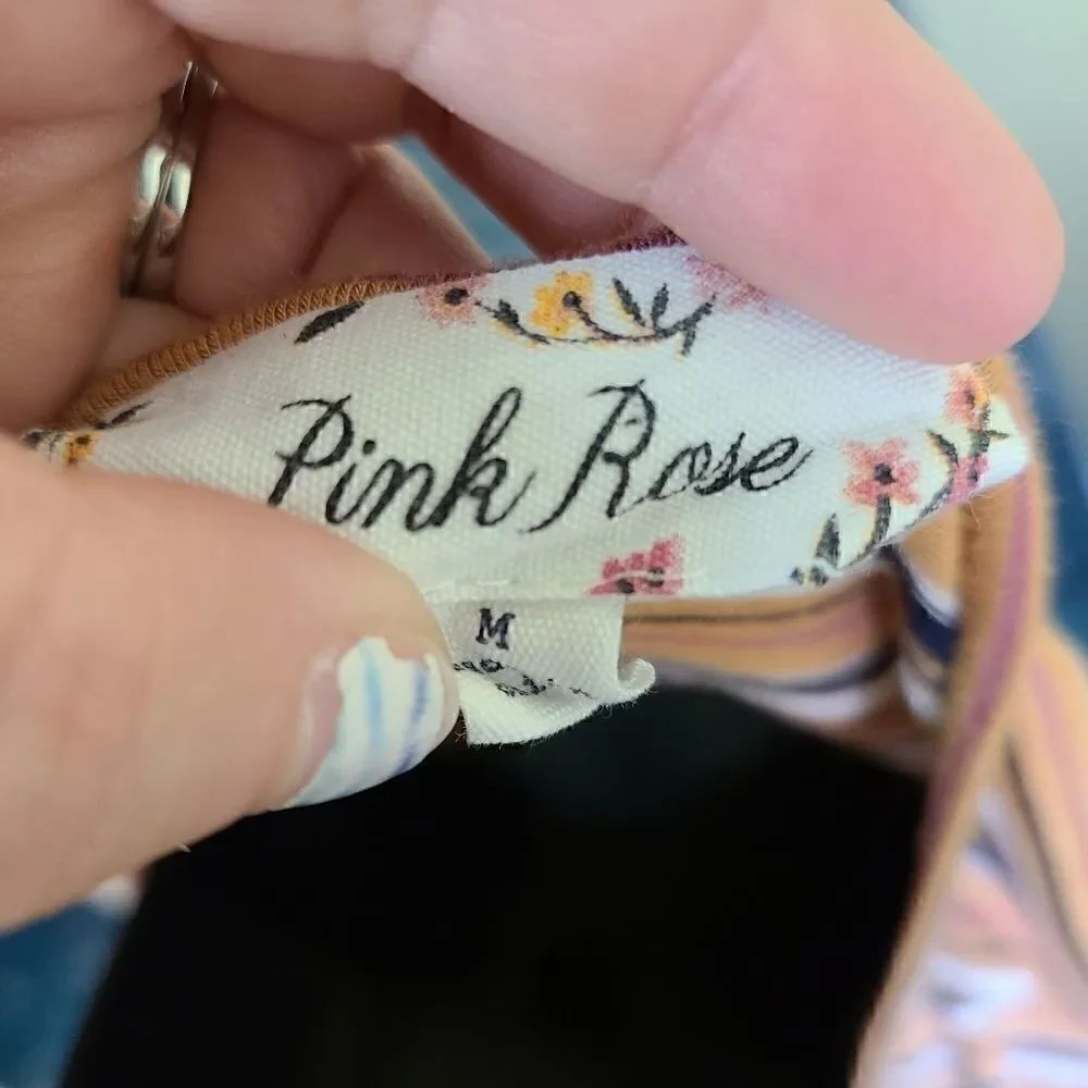 Pink Rose Striped Button Up - Picture 7 of 8